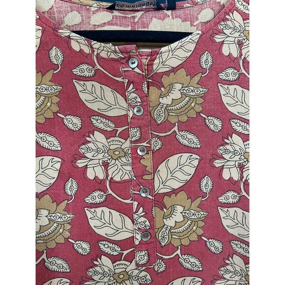 Melange Dress, Orange, Floral, Lightweight, Large, Pockets - Picture 2 of 15